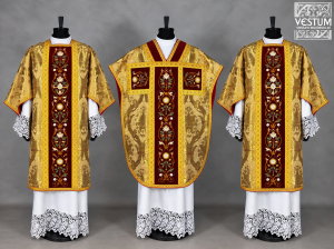 High mass set with embroidery on velvet 